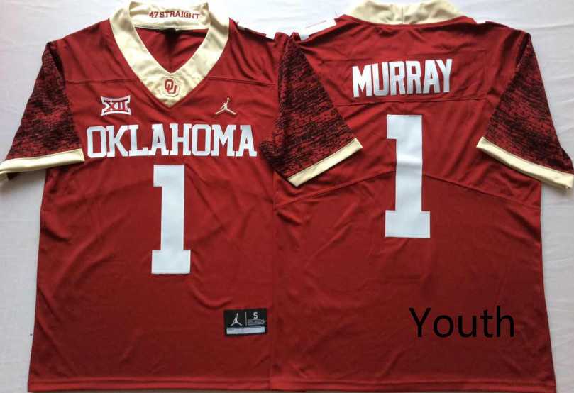 Youth Oklahoma Sooners 1 Kyler Murray Red 47 Game Winning Streak College Football Jersey,We sell and wholesale Youth Oklahoma Sooners 1 Kyler Murray Red 47 Game Winning Streak College Football Jersey on line form chian!